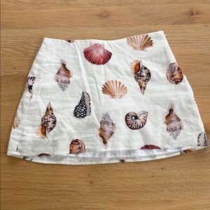 Show Me Your Mumu All Night Linen Sea Shell Skort